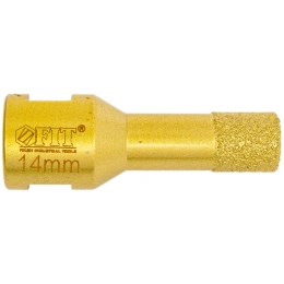 Коронка кольцевая алмазная вакуумное спекание по керамограниту, камню и кафелю 14x60 мм, М14 для УШМ FIT 16335