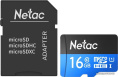 Флеш карта microSDHC 16GB Netac NT02P500STN-016G-R P500 + adapter