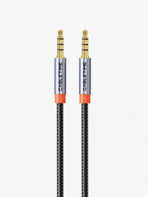 Аудиокабель CABLETIME CF18H (CT-AM35M-AG1) 1 м, 3,5 мм - 3,5 мм - Black Braided