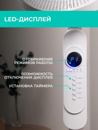 Вентилятор напольный Timberk T-SF1608RC, белый