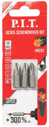 Бита P.I.T. ASDR05-25PH2 PH2x25 мм, сталь GCR15, 3 шт