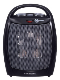 Тепловентилятор керамический StarWind SHV2005,  1600Вт,  с термостатом, 2 режима, черный,  серый