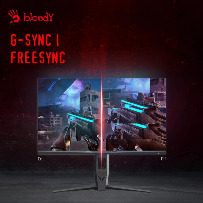 27" Монитор BLOODY MN271Q, 2560x1440, IPS, 180Гц, 2хHDMI, 2хDP, серый