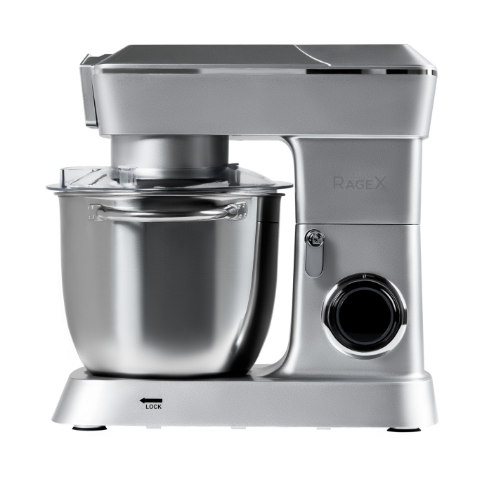 Кухонный комбайн RAGEX R112-900 14 в 1, 4.5 литра, 10 скоростей, 1300 Вт, серебристый