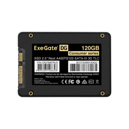 Накопитель SSD 2.5" 120GB ExeGate Next A400TS120 (SATA-III, 3D TLC) EX276687RUS