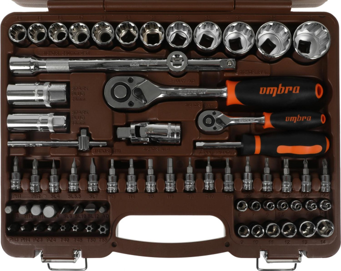 Набор инструментов Ombra OMT82S12 82 предмета жесткий кейс