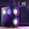 Корпус ATX Aerocool Python-G-BK-v1, Midi-Tower, без БП, черный