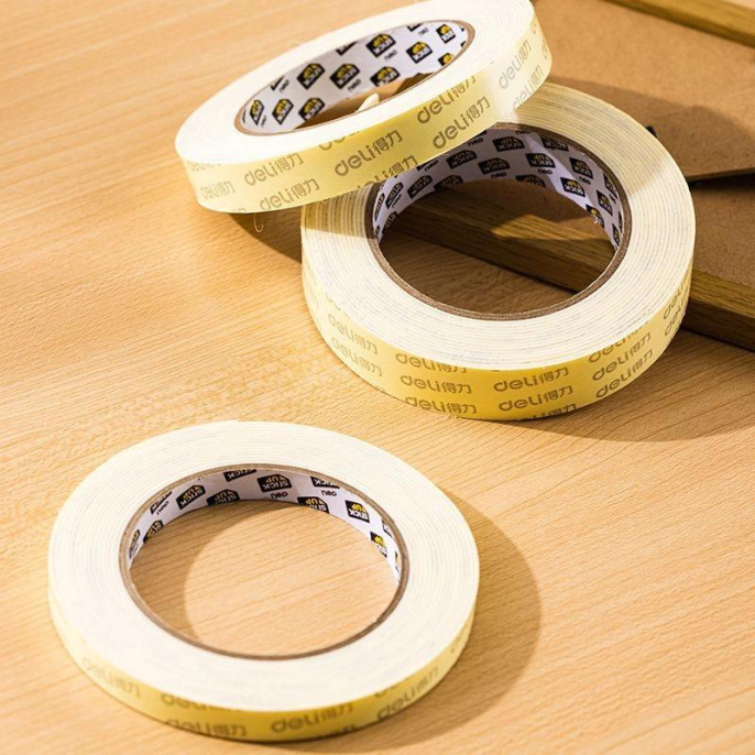 Клейкая лента монтажная Deli EA368 бежевый шир.24мм дл.4.57м двухсторонняя