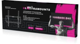 Кронштейн для телевизора ULTRAMOUNTS UM848, 32-75", настенный, наклон,  черный