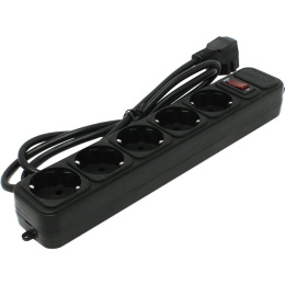 Сетевой фильтр ExeGate SP-5-1.5B 5 евророзетки с заземлением, 1.5м, защита от перегрузки, выключатель с подсветкой, черный EX266859RUS