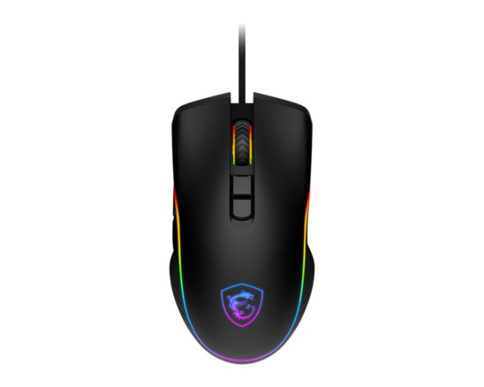 Мышь проводная MSI Forge GM300, игровая, оптическая, USB, 7200dpi, черный [s12-0402300-hh9]