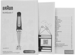 Блендер Braun MQ7075X, погружной, черный