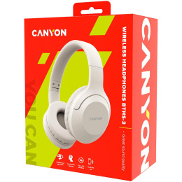 Гарнитура накладные Canyon BTHS-3 бежевый беспроводные bluetooth оголовье CNS-CBTHS3BE