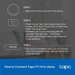 Умная розетка TP-LINK Tapo P110M,  EU,  Wi-Fi,  белый