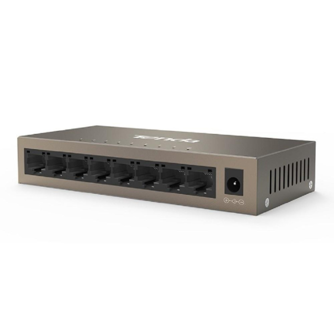 Tenda TEG1008M Коммутатор неуправляемый, 8 портов, 8x1 Гбит/с, настольный, металлический корпус