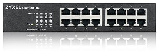 Коммутатор ZYXEL GS1100-16-EU0103F, неуправляемый