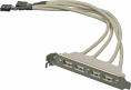 Адаптер USB Bracket 4xUSB2.0 Bulk ESPADA