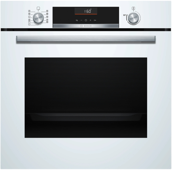 Духовой шкаф Bosch HBG536EW4 (электрический, электронное управление, встраиваемый, с конвекцией, LCD-дисплей, объем: 71л, автопрограммы: 10, количество режимов нагрева: 8, галогеновое освещение, максимальная температура: 275 градусов, очистка: каталитичес