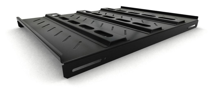 Полка стационарная Hyperline TSH3H-650-RAL9004 1U нагр.:100кг. 19" 650мм черный