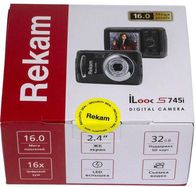 Цифровой компактный фотоаппарат Rekam iLook S745i, темно-серый