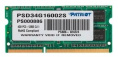 Оперативная память Patriot PSD34G16002S DDR3 - 1x 4ГБ 1600МГц, для ноутбуков SO-DIMM , Ret