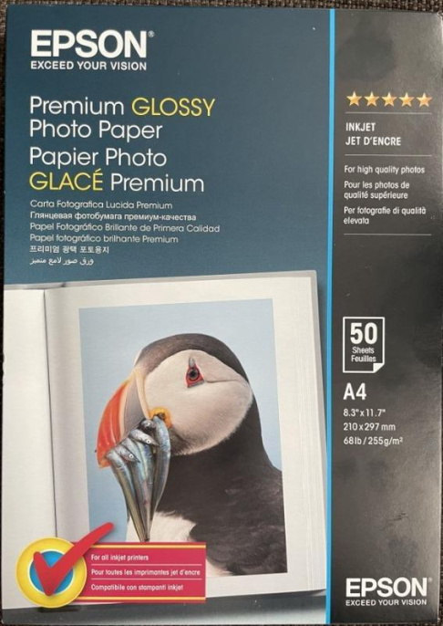 Бумага/ Epson Premium Glossy Photo Pap A4 50sh C13S041624