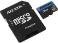 Карта памяти microSDXC UHS-I U1 A-Data Premier 256 ГБ, 100 МБ/с, 10X, Class 10, AUSDX256GUICL10A1-RA1, 1 шт., переходник SD