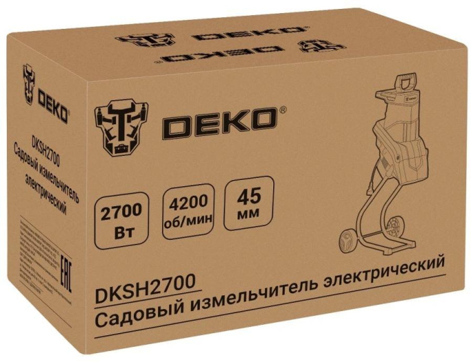 Садовый измельчитель Deko DKSH2700 2700Вт 4200об/мин