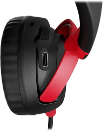 Гарнитура игровая HYPERX Cloud Mini, для компьютера, накладные, Bluetooth/3,5 мм, черный / красный [7g8f1aa]