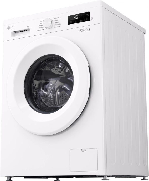Стиральная машина LG F2Y1VS3W, с фронтальной загрузкой, 9кг, 1200об/мин, с паром, инверторная