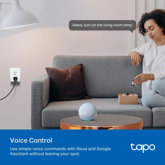 Умная розетка TP-LINK Tapo P110M,  EU,  Wi-Fi,  белый