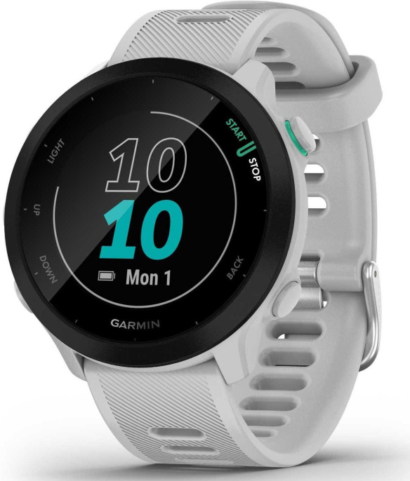 Смарт-часы Garmin Forerunner 55, 42мм, 1.04", белый [010-02562-11]