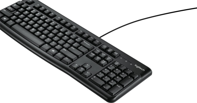 Клавиатура Logitech K120 for Business |920-002522| черная, офисная, 104 клавиши, защита от воды, USB 1,5м, brown box, 021419