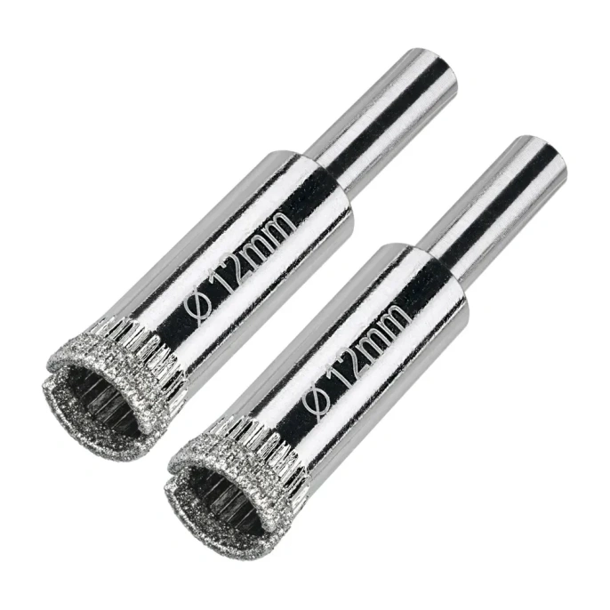 Коронка алмазная по керамограниту и керамике 12 мм / 2шт.  Diamond Industrial DIDCSC012