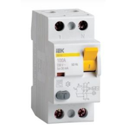 Выключатель дифф. тока (УЗО) IEK ВД1-63 (MDV10-2-016-010) 16A 2П 230В 2 модуля белый (упак.:1шт)