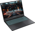 Ноутбук Gigabyte G6 Core i7 12650H 16Gb SSD512Gb NVIDIA GeForce RTX4060 8Gb 16" IPS FHD+ 1920x1200 FreeDOS black WiFi BT Cam KF-G3KZ853SD