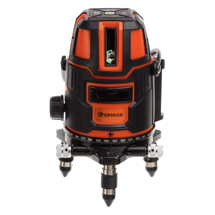 Уровень лазерный ЕРМАК 3 зеленых луча, 15м, 2400 мАч, зарядное устройство, защитные очки, кейс 916-287