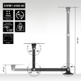 Кронштейн для TV/монитора 13-34" настенный ExeGate EWM1-3420-02 (VESA 50x50, 75x75, 100x100, макс.нагрузка 20 кг, наклон -10°/+10°, поворот -90°/+90°, вращение 360°, расстояние до стены 40-345мм, цвет черный) EX297366RUS