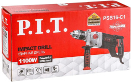 Дрель P.I.T. PSB16-C1 ударная, электрическая, 1100 Вт, ключ. патрон 16 мм, 2 скорости, 0-280/0-1400 об/мин