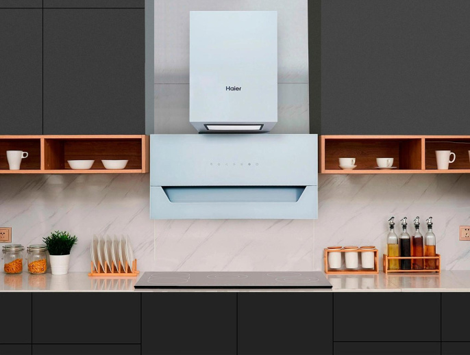 Вытяжка каминная Haier HVX-W682CW белый управление: сенсорное 1 мотор (TD0044974RU)