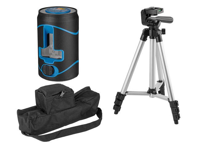 Нивелир лазерный BULL LL 2201 со штативом в кор. 2х120°, до 30 м, +/- 0.3 мм/м, зеленый 0323140