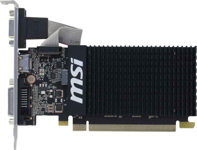 Видеокарта MSI NVIDIA GeForce GT 710 GT 710 2GD3H LP 2ГБ DDR3, Low Profile, Ret