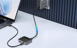 Переключатель UGREEN AW701 65878 2 in 1 8K@60Hz DisplayPort&USB-C Switcher. Цвет: черный (65878_)