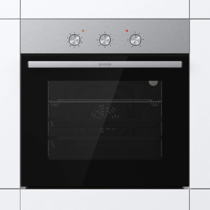 Духовой шкаф электрический Gorenje BO6727E03NX, 73л, дверца с 2 стеклами, черный