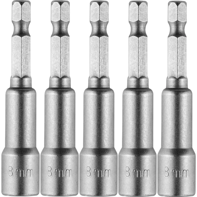 Набор бит с торцевыми головками vertextools 5 шт 8x65 БТ-8-65