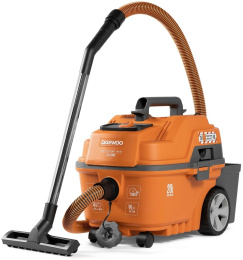 Строительный пылесос Daewoo DAVC 2516S 1600Вт уборка: сухая/сбор воды/выдув оранжевый