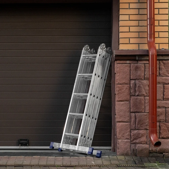 Шарнирная алюминиевая лестница СИБРТЕХ 4х5 97883