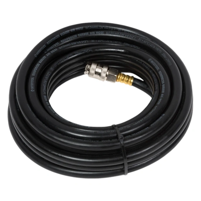 Шланг резиновый воздушный армированный 10 м; 20 атм; 6х13 мм INTERTOOL PT-1720