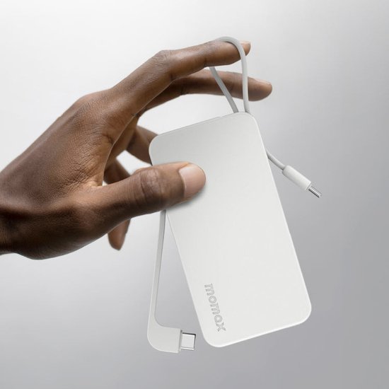 Внешний аккумулятор Momax IP138 1-Power Vital+ 10000mAh Белый IP138W вход USB-C: PD 30 Вт, выходной кабель USB-C1: 30 Вт, выходной кабель USB-C2: 15 Вт, совместимость