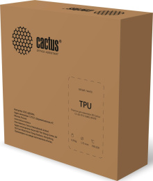 Пластик Cactus CS-3D-TPU-0.8KG-WHITE TPU/ 1.75мм/ 0.8кг/ 336м/ белый
